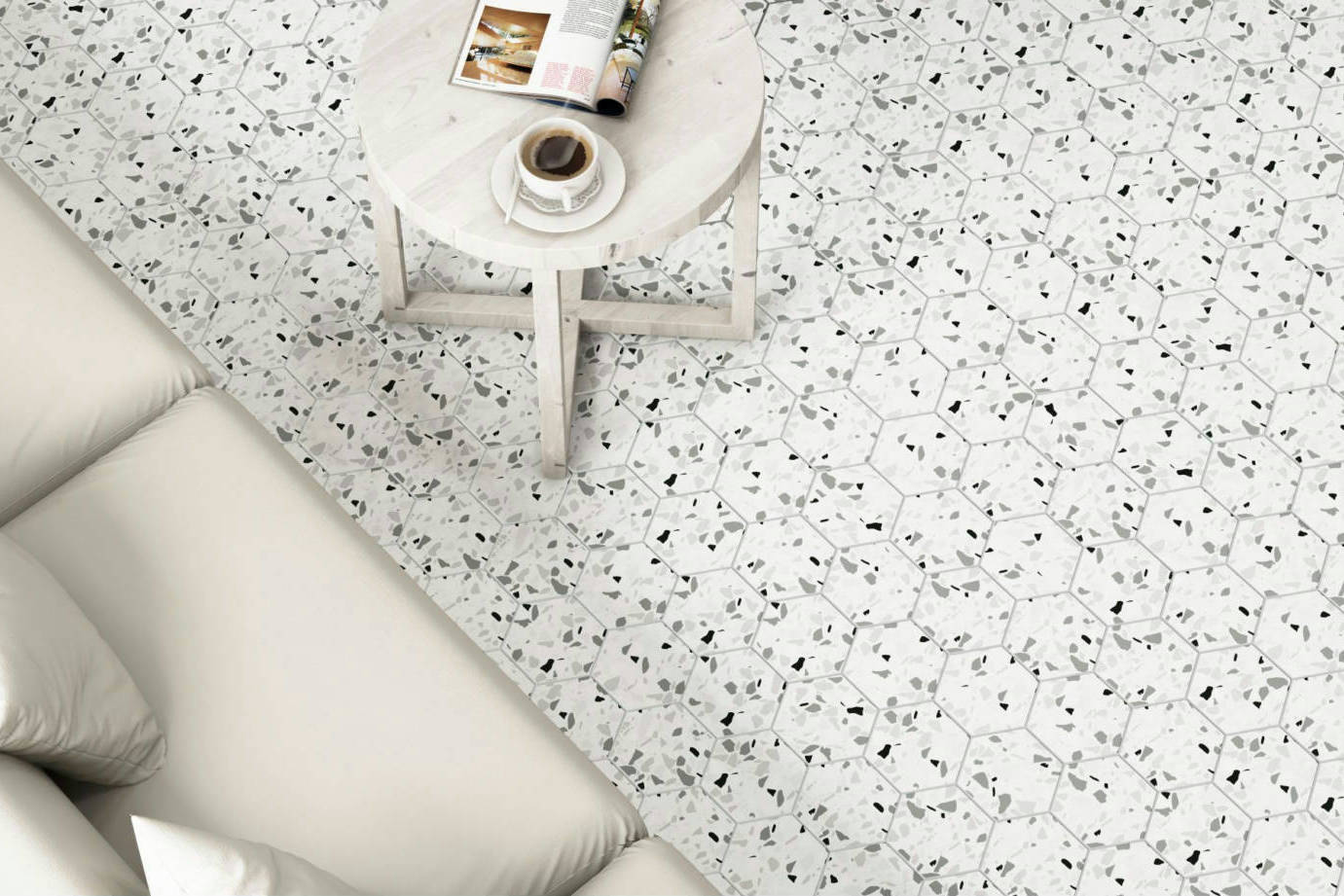 Altea 5.5X6.3” White Hexagon | Revere Tile Company