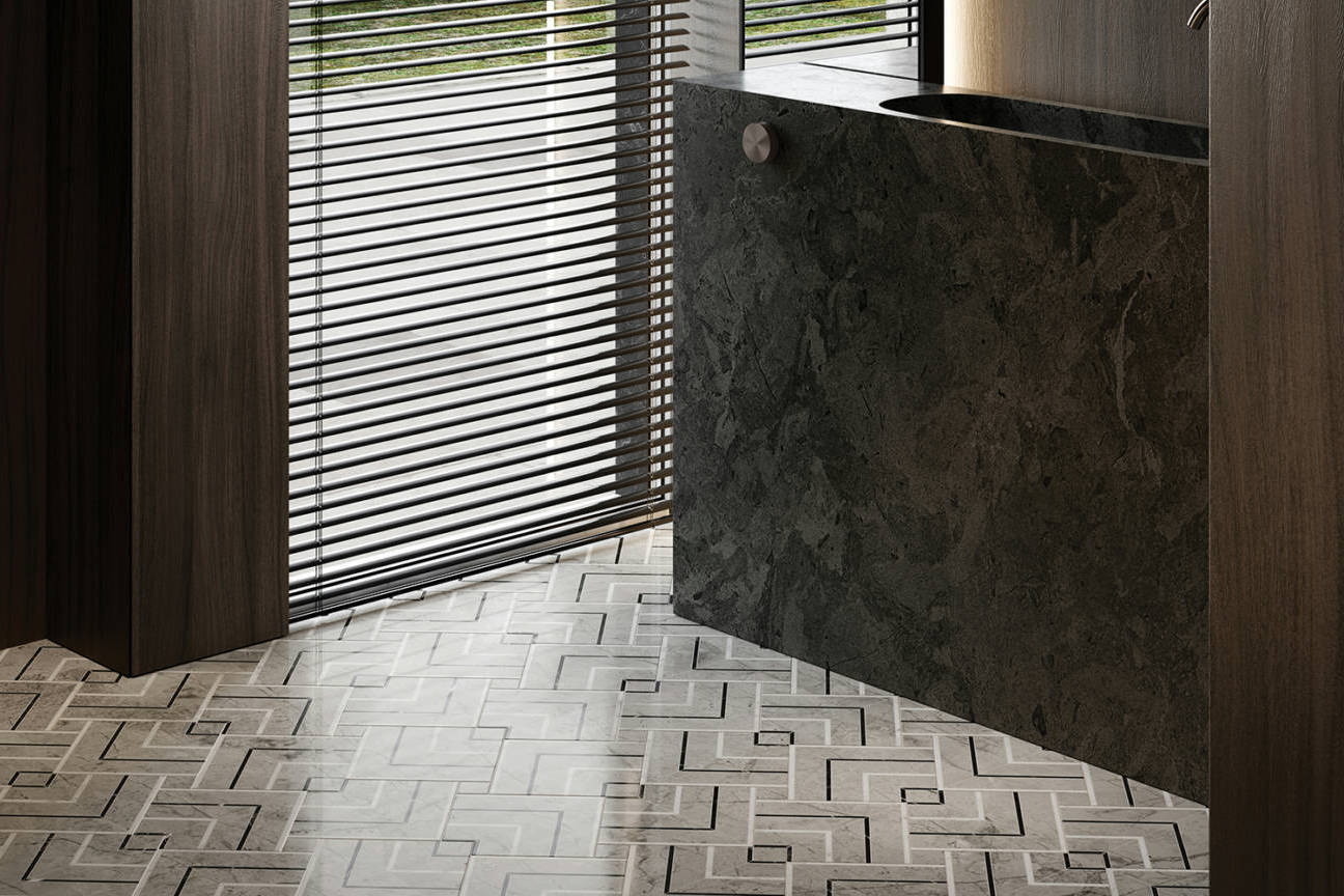 Luxury Roma Argento Picco Mosaic 2 | Revere Tile Company