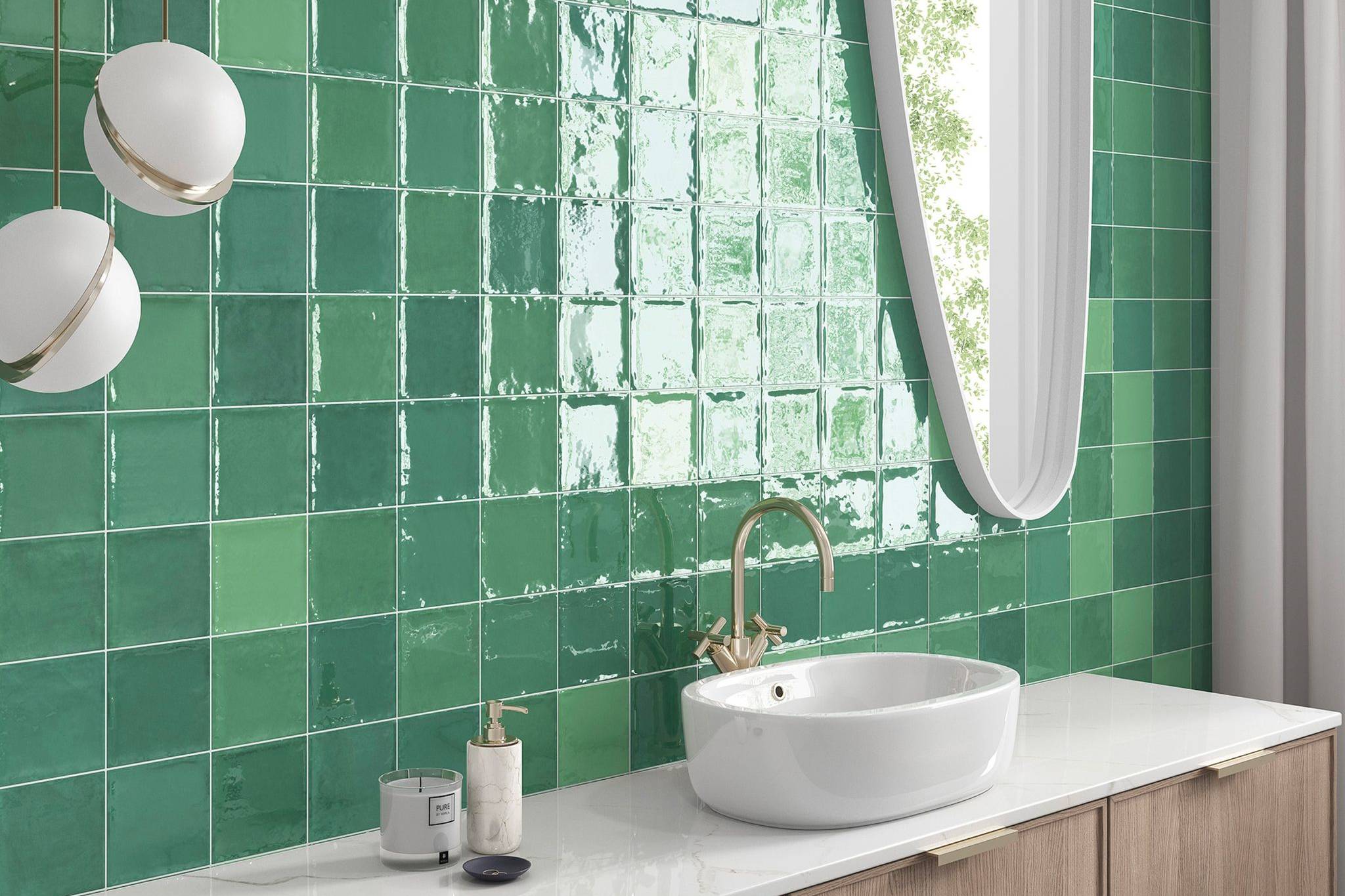 Morocco Green 5x5 | Revere Tile Company