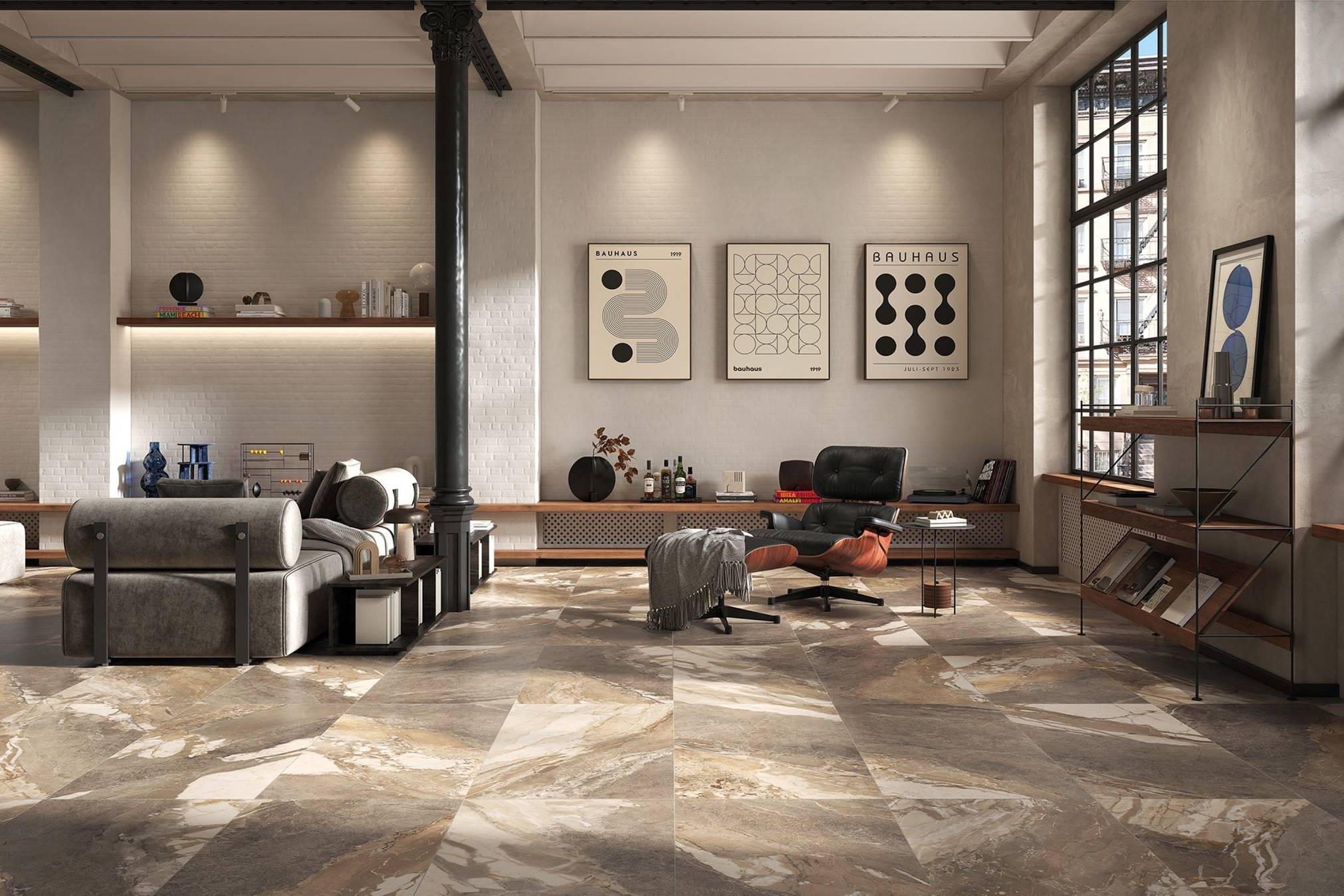 Dynasty Taupe Polished/Matte 24x48 1 | Revere Tile Company