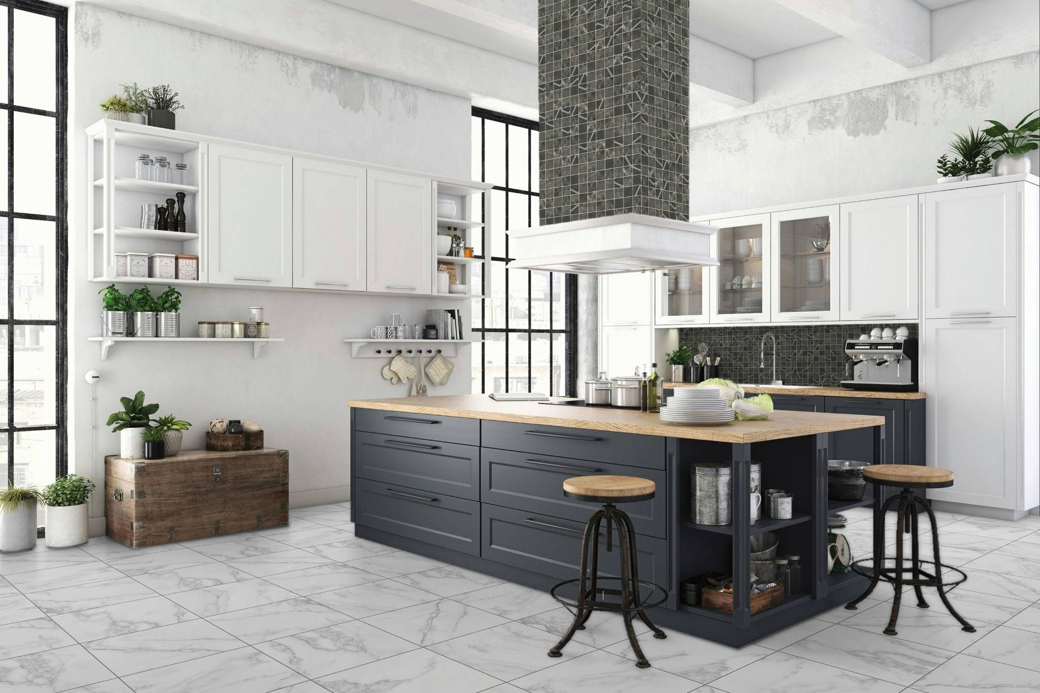 Florence Bianco and Carbon | Revere Tile Company