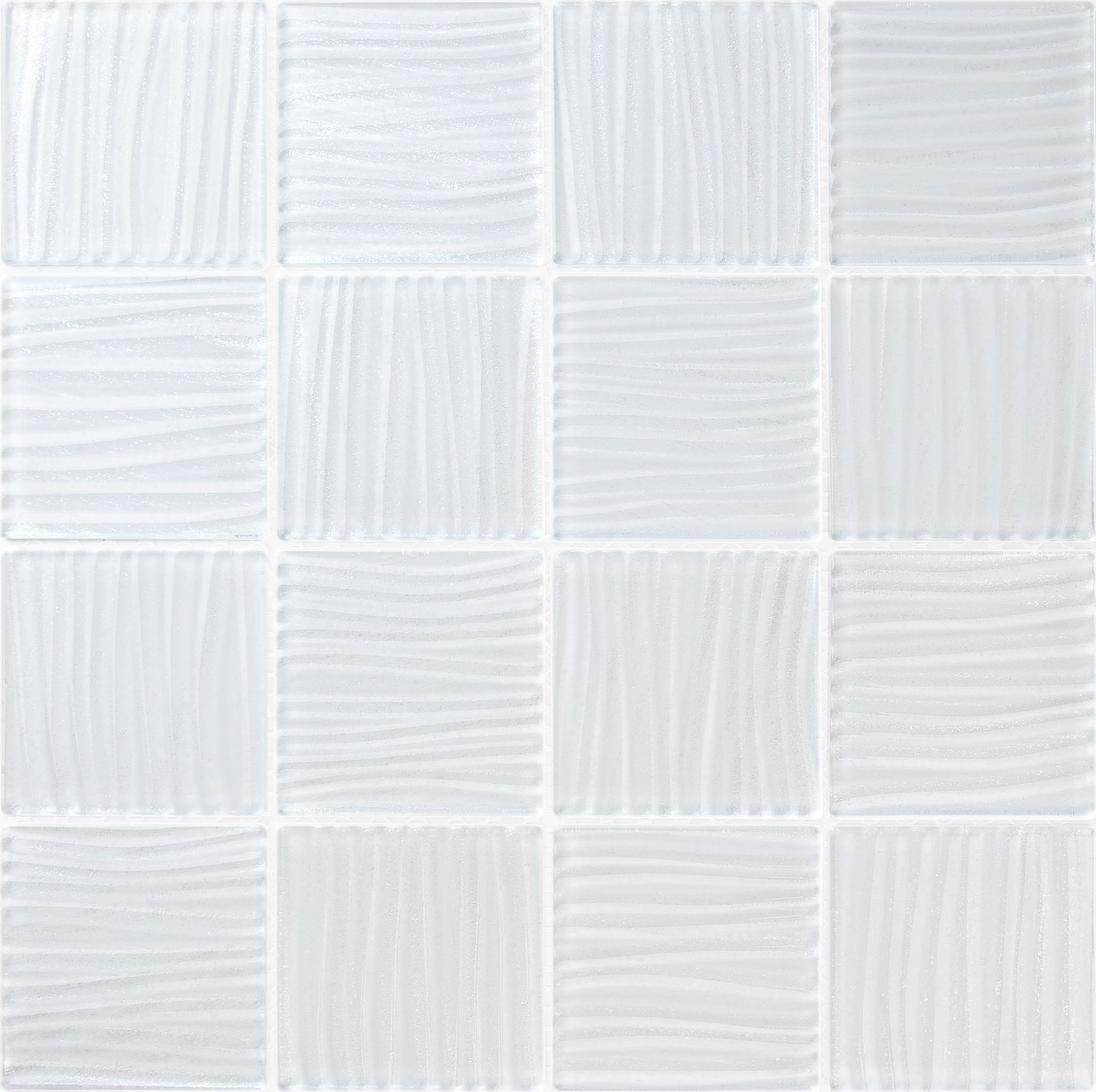 3"x3" White Glass Mosaic | Revere Tile Company