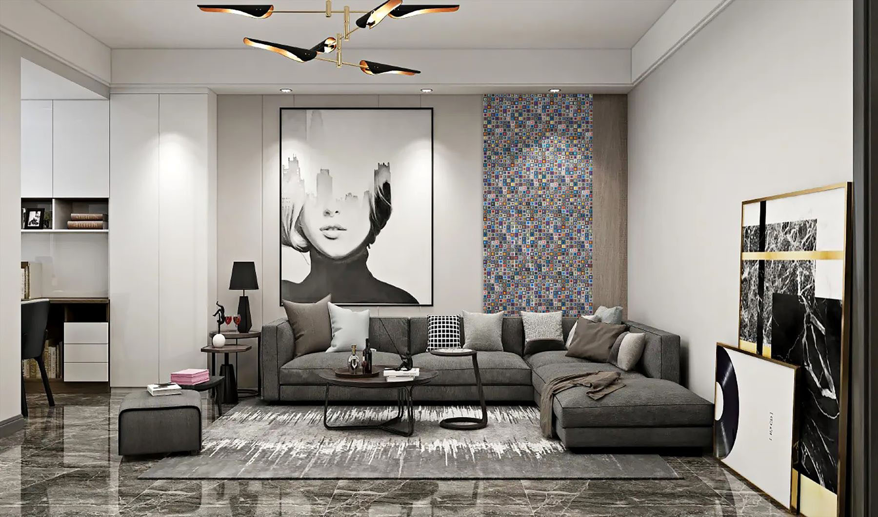 Multicolor Square Mix Glass Resin Mosaic | Revere Tile Company