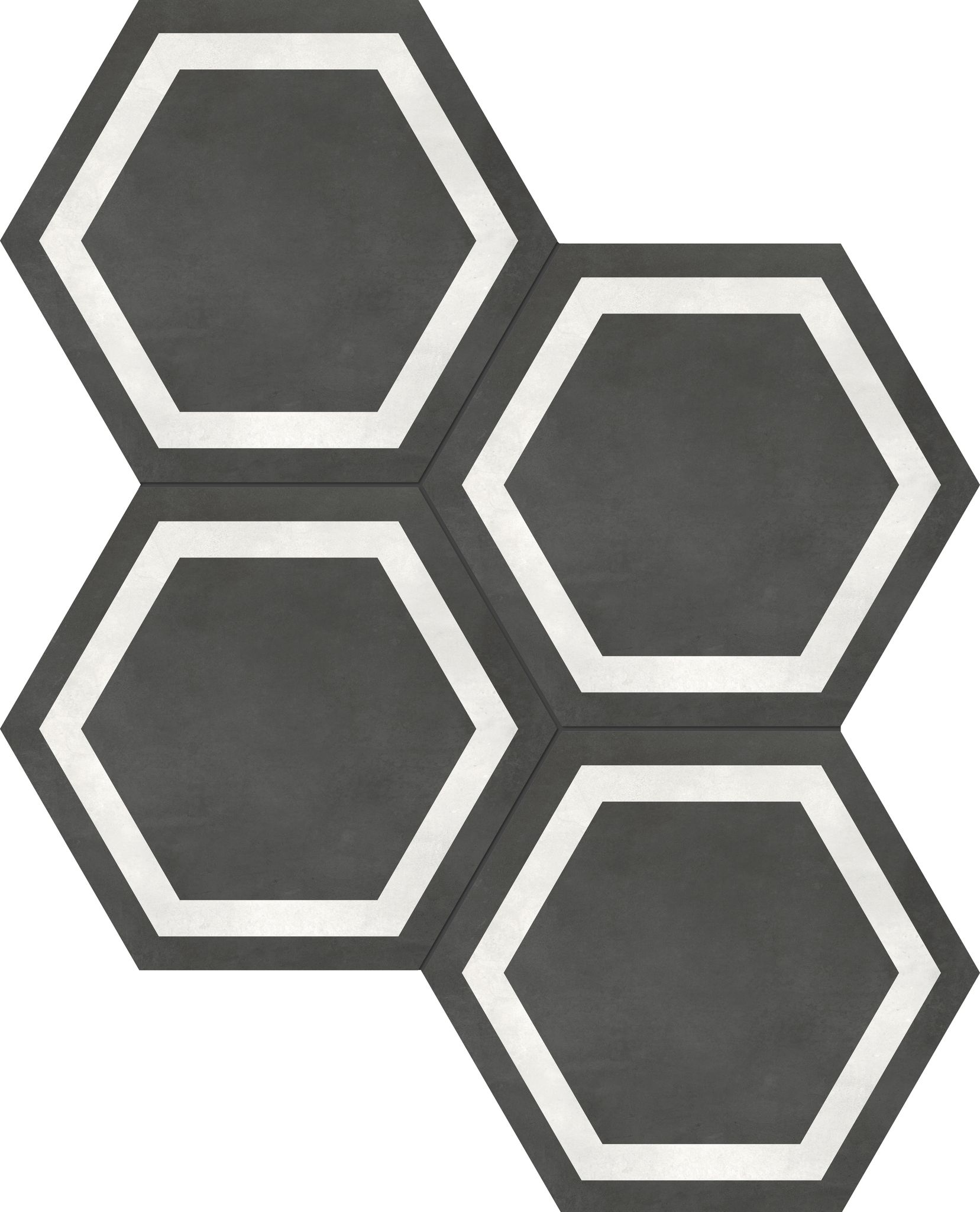 Form 7" Hexagon Frame Graphite | Revere Tile Company