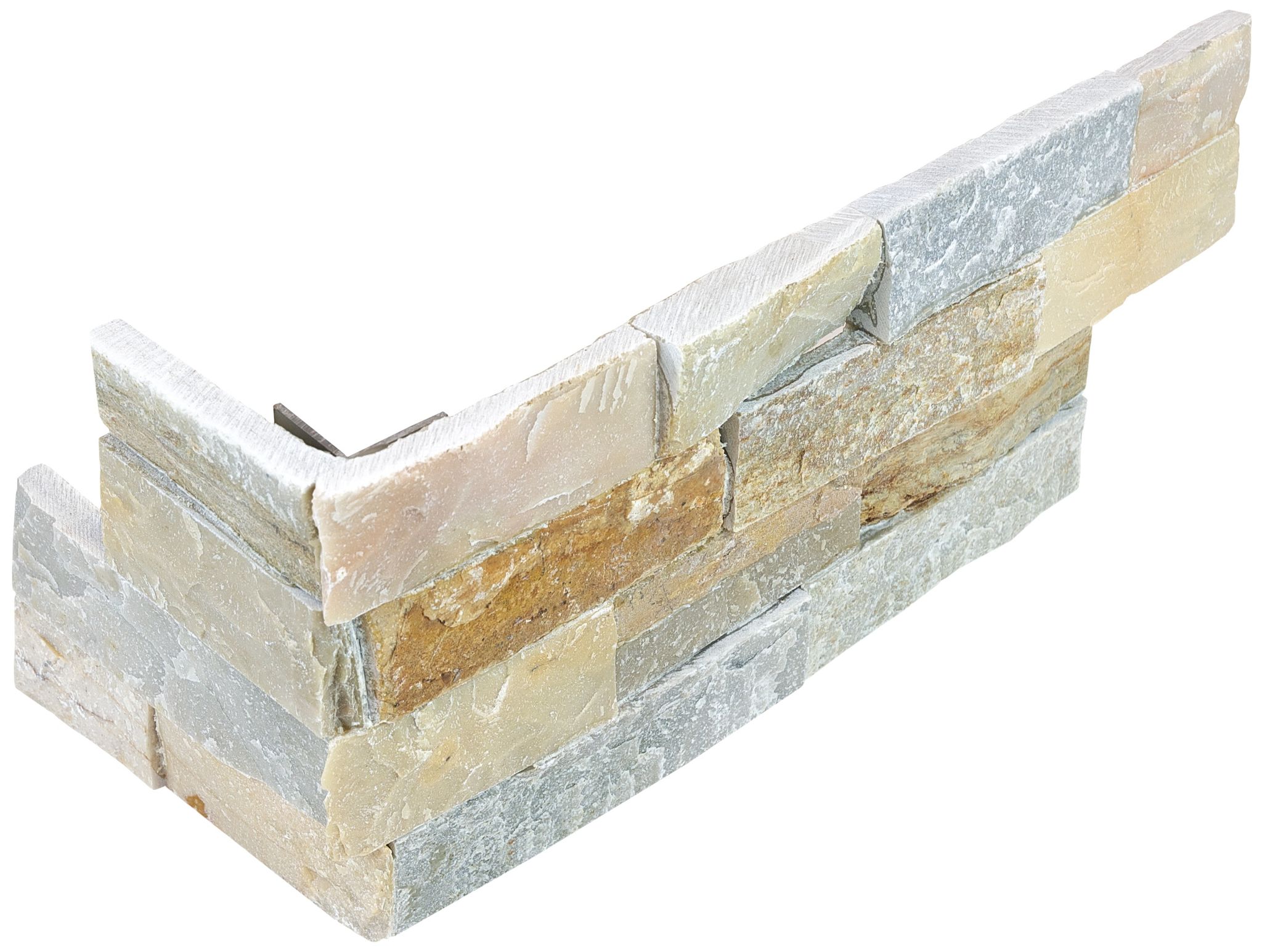 Ledger Stone 6x18 Beach Walk Assembled Corner | Revere Tile Company