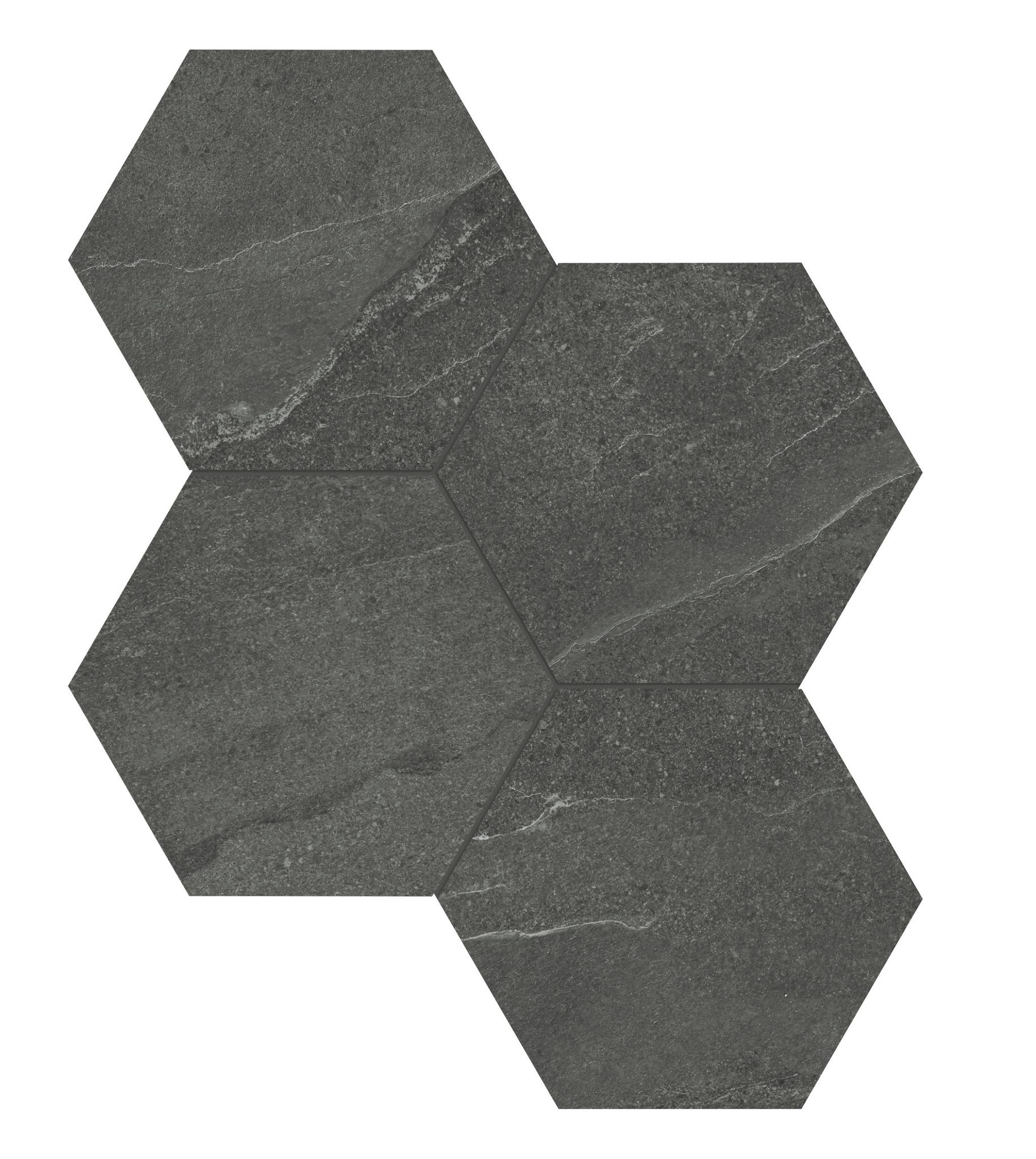 Nord 6 Hex Carbon | Revere Tile Company