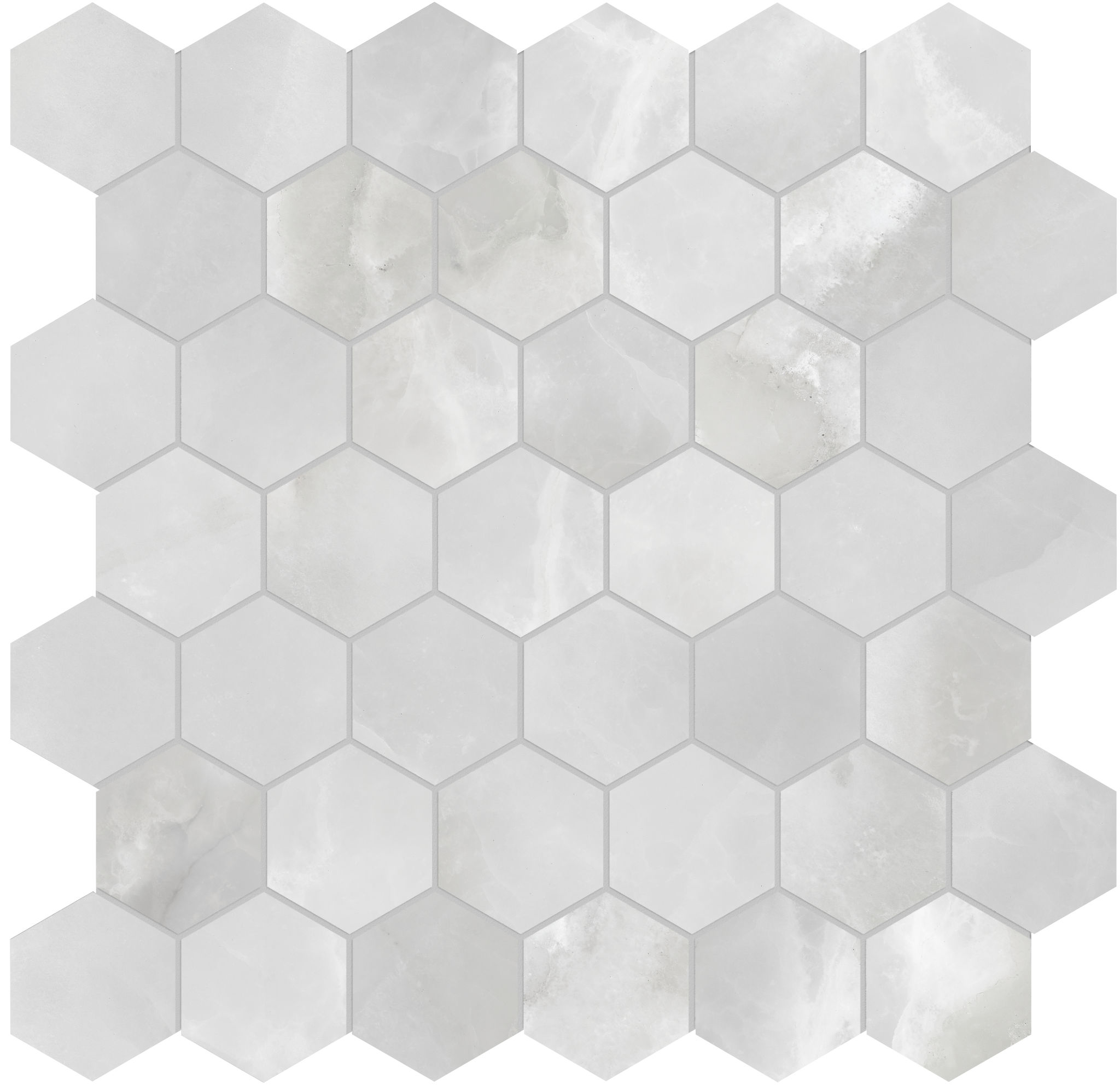 Plata Onyx Crystallo 2 Hexagon Matte | Revere Tile Company