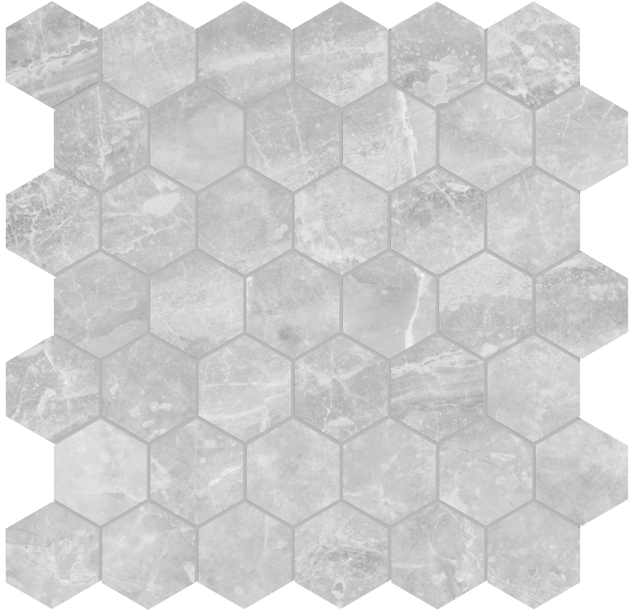 Plata Perla Grigia 2 Hexagon Polished | Revere Tile Company
