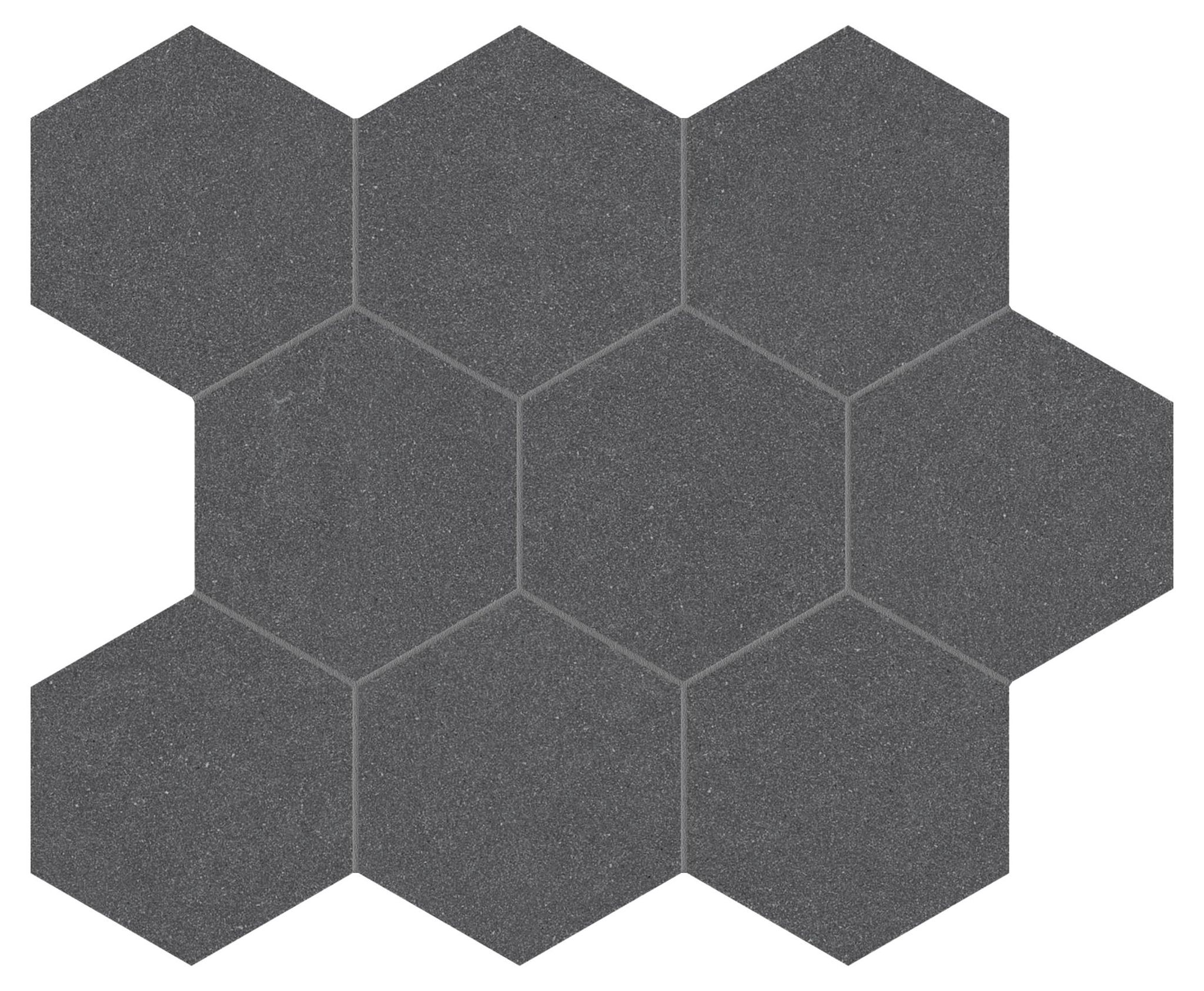 Serena 4" Hex Flint | Revere Tile Company