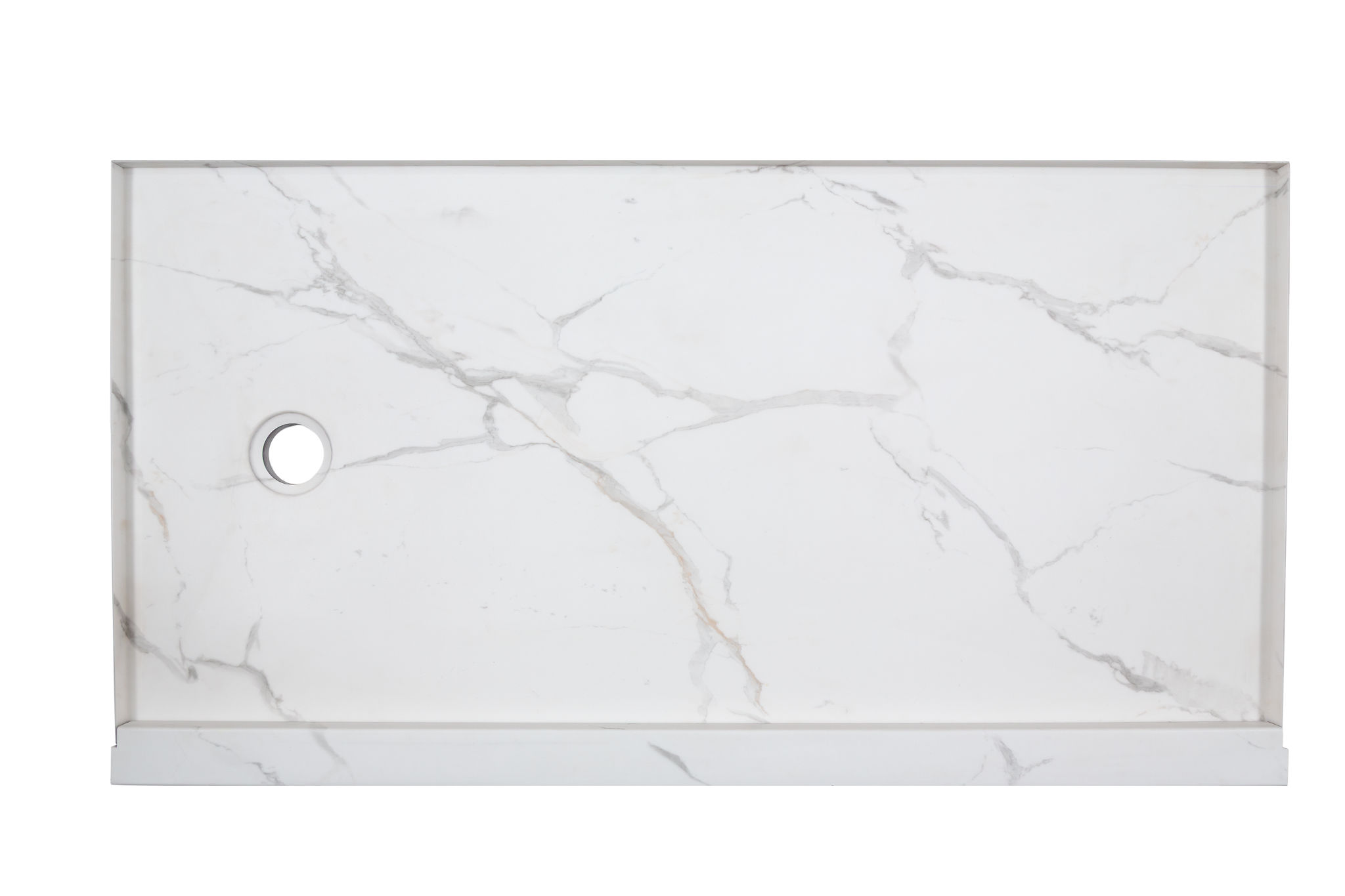 Shower Pan 30x60 Bianco Marble | Revere Tile Company