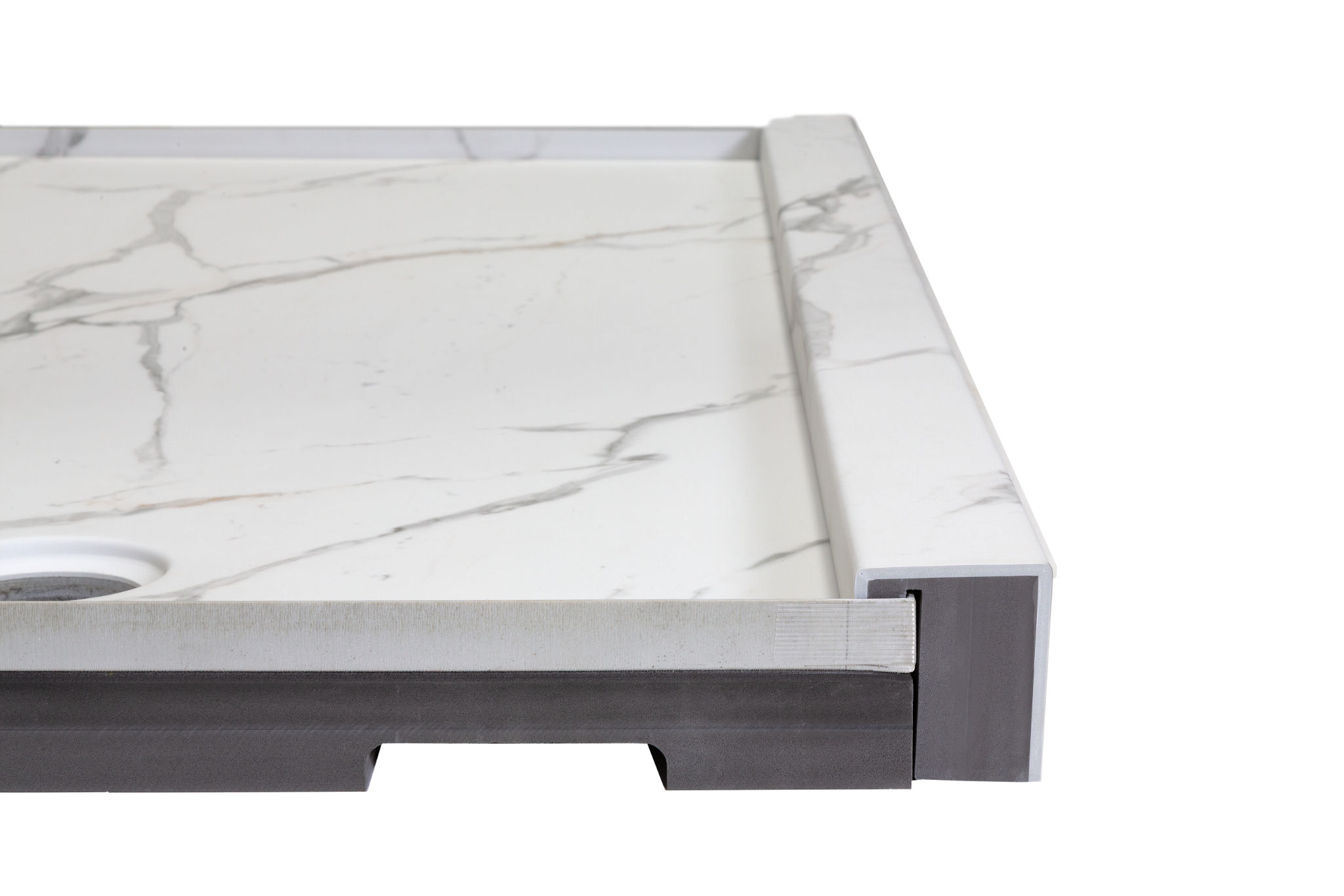 Shower Pan 30x60 Bianco Marble | Revere Tile Company
