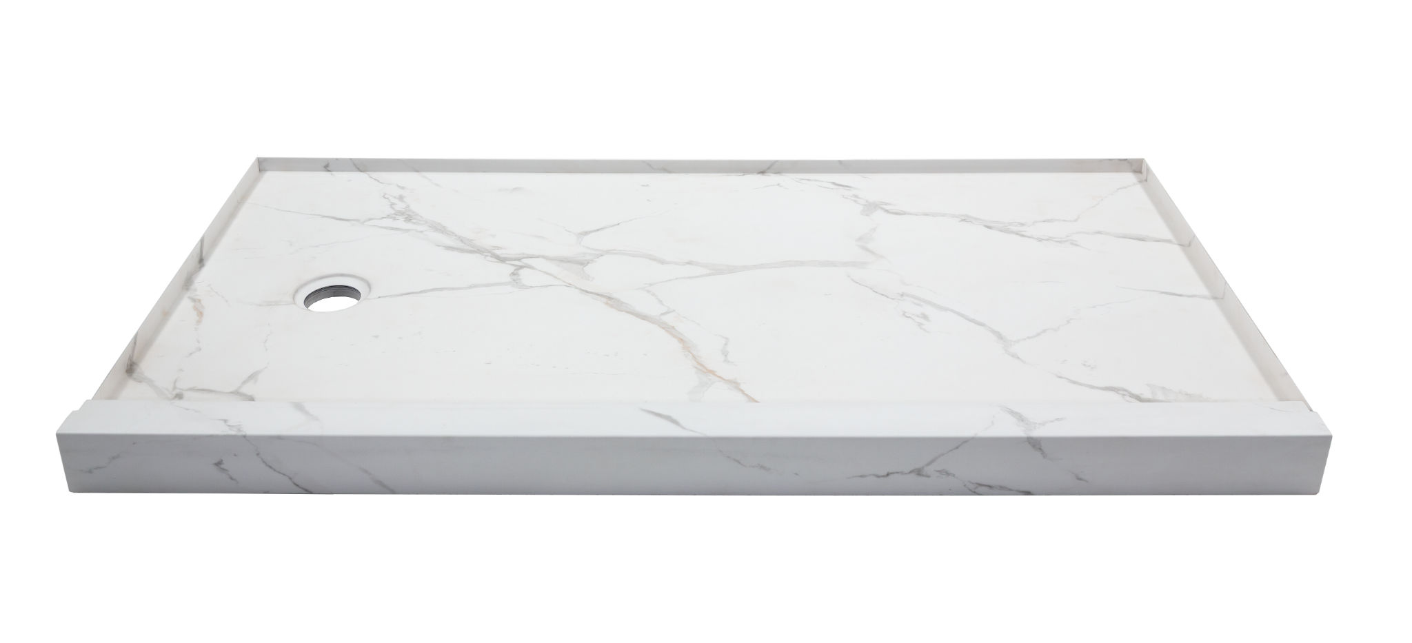Shower Pan 30x60 Bianco Marble | Revere Tile Company