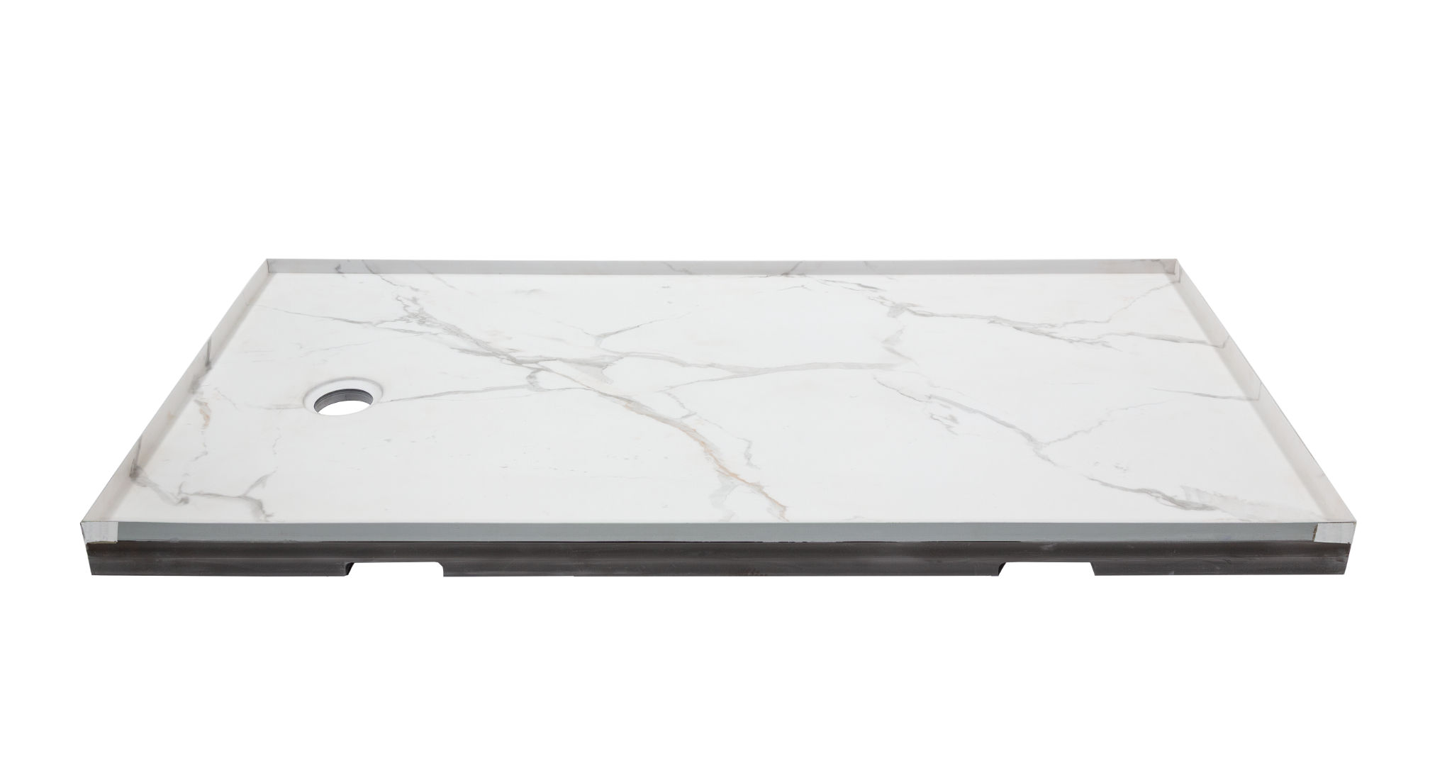 Shower Pan 30x60 Bianco Marble | Revere Tile Company
