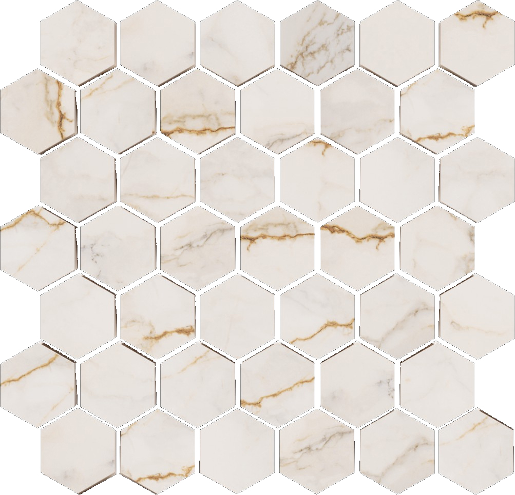 Treasure II Perfect Calacatta 2" Hex Polished | Revere Tile Company